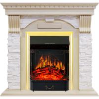 Каминокомплект Dublin с очагами Fobos, Aspen Black, Majestic