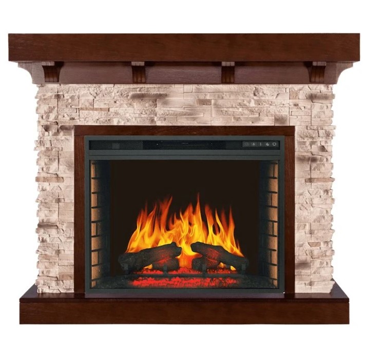 Каминокомплект Chalet - Темный дуб с очагом Vision 28 EF LED FX