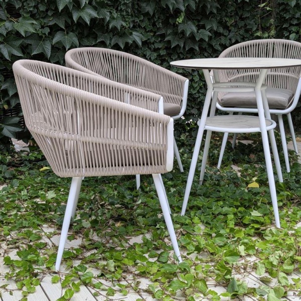 Кресло РИЦА роуп CHD6-03 с подушкой ткань 14817 каркас 9003