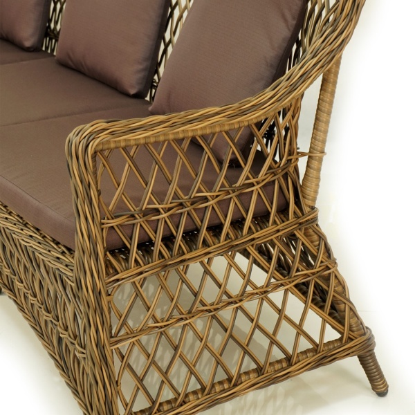 Плетеная Софа Марсель 3х-местная (плетение ромб)