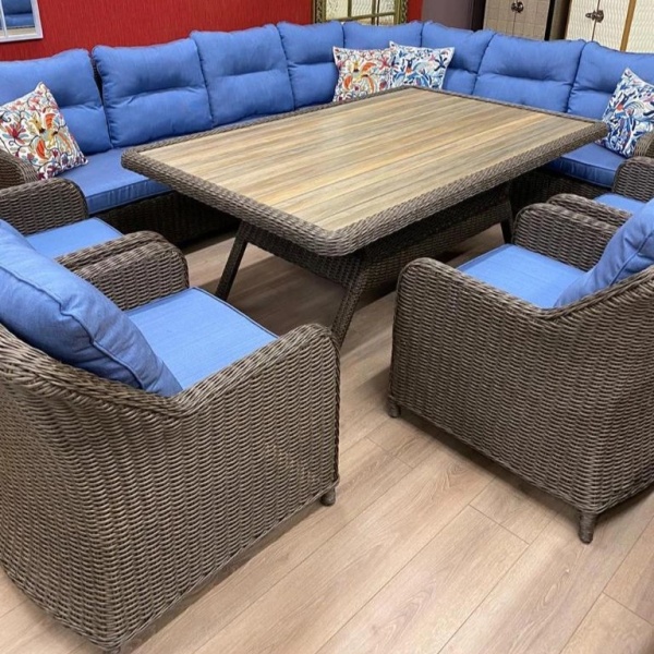 Комплект плетеной мебели Рио-Гранде (комплектация угл. диван, стол 186 см и 4 кресла)