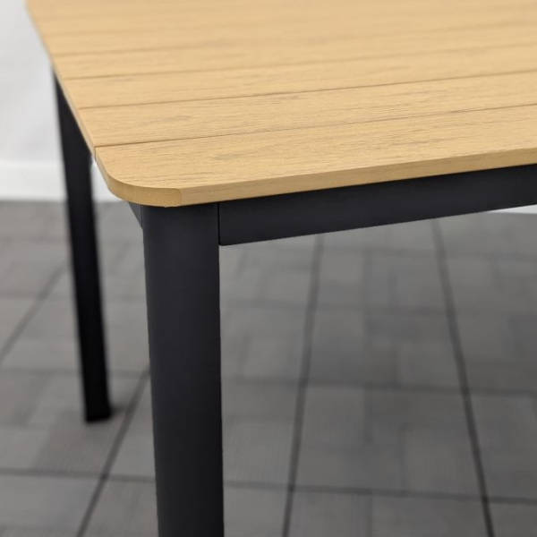 Комплект плетеной мебели обеденный BRNO антрацит (стол + 6 кресел)