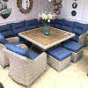 Комплект плетеной мебели РИО-ГРАНДЕ (комплектация: угл. диван, стол 145 см, 2 кресла, 2 пуфа)