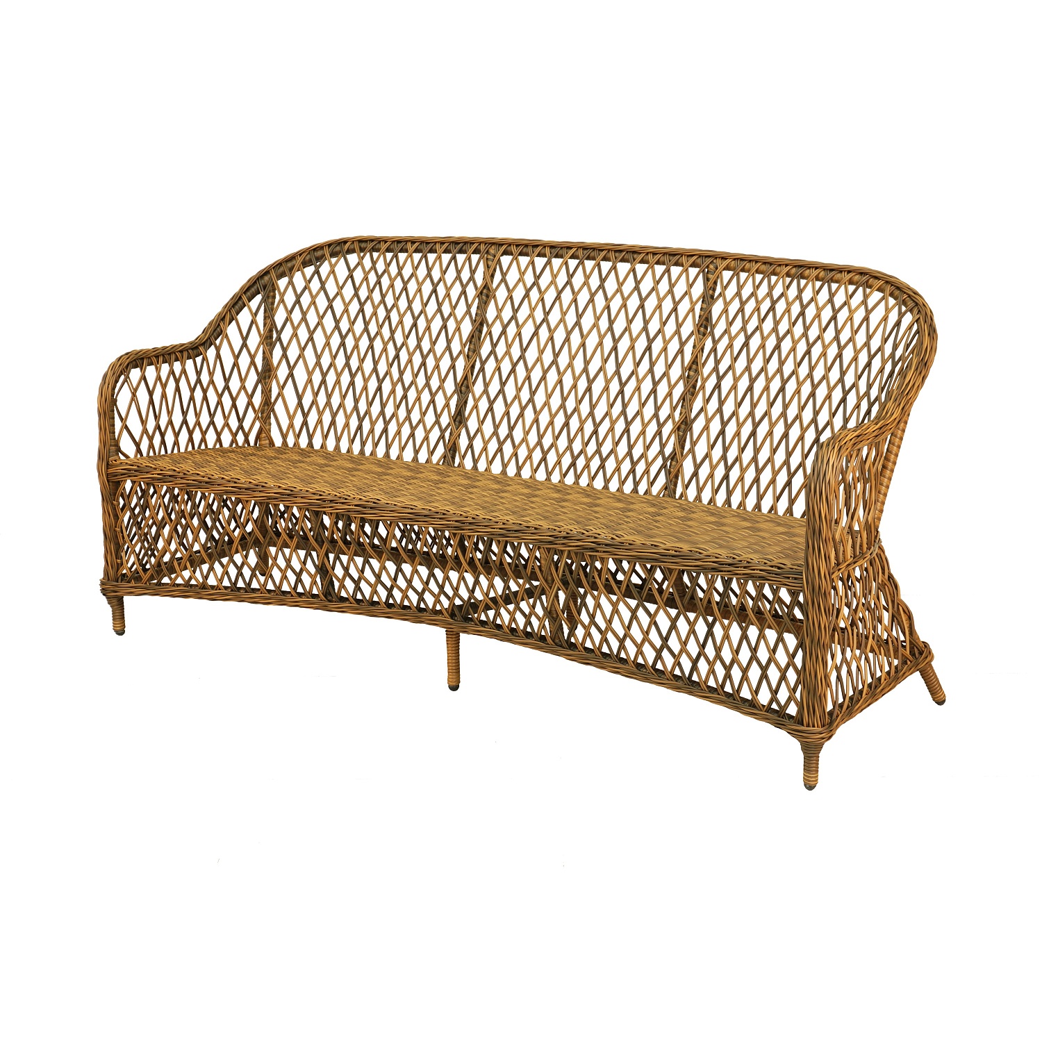 Софа трехместная "Уэльс", плетение ромб