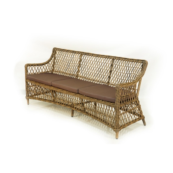 Плетеная Софа Марсель 3х-местная (плетение ромб)