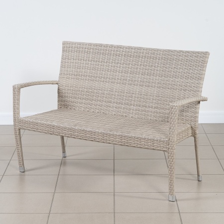 ПЛЕТЕНАЯ ЛАВКА БАЛИ 2х МЕСТНАЯ С ПОДУШКОЙ жгут 9677