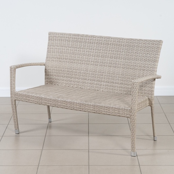 ПЛЕТЕНАЯ ЛАВКА БАЛИ 2х МЕСТНАЯ С ПОДУШКОЙ жгут 9677