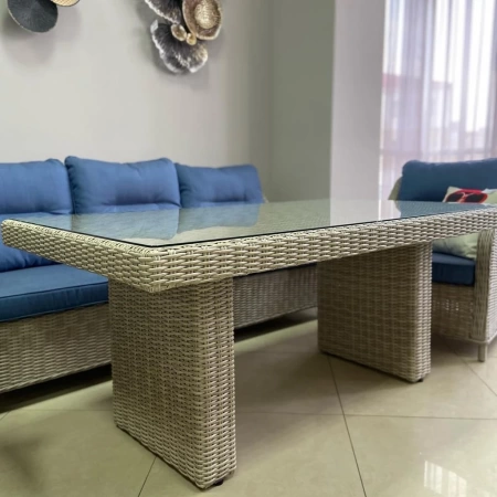 Композиция плетеной мебели Рио-Гранде/Сан-Марино жгут 9677, подушки 17807