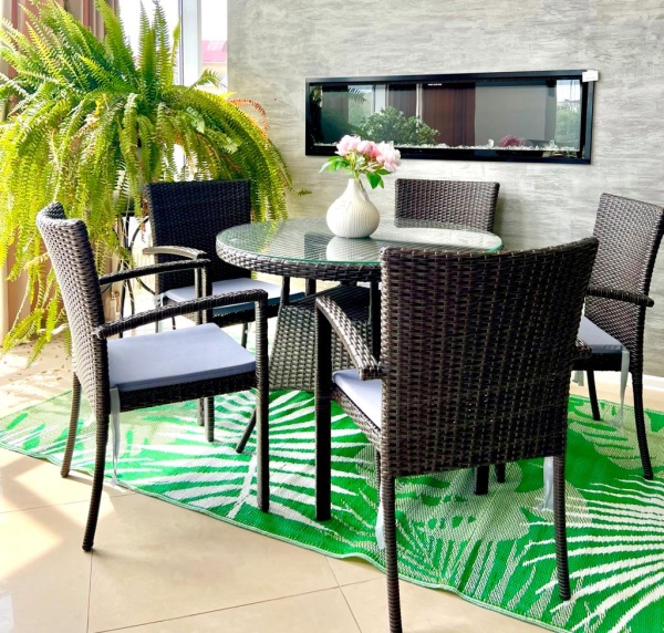 Комплект плетеной мебели Милан c круглым столом 100 см