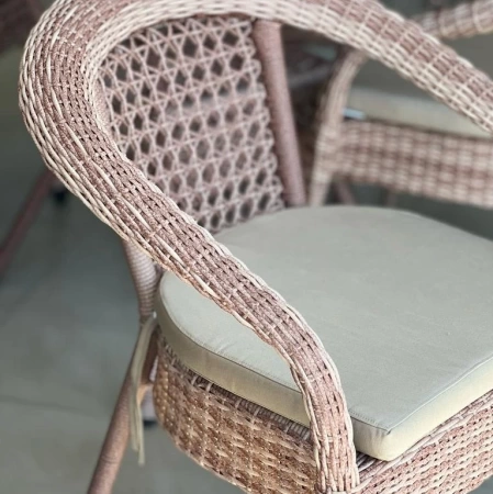 Комплект плетеной мебели Dagni на 8 персон со столом 160 см без подушек кап