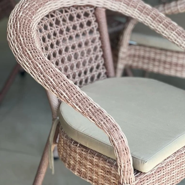 Комплект плетеной мебели Dagni на 8 персон со столом 160 см без подушек кап