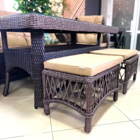 Комплект плетеной мебели Валенсия-6, шоколад