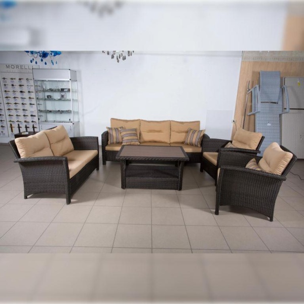 Комплект плетеной мебели ВЕНЕЦИЯ жгут 7462/7425 с подушками