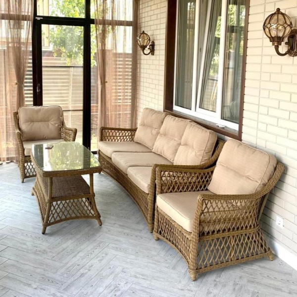 Комплект мебели Сицилия Лаунж в полной комплектации арт. 31614 с подушками