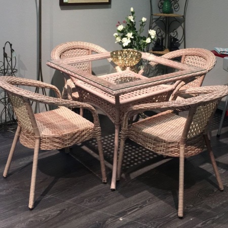 Комплект плетеной мебели Dagni капучино