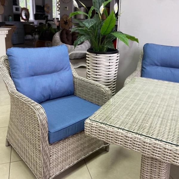 Композиция плетеной мебели Рио-Гранде/Сан-Марино жгут 9677, подушки 17807