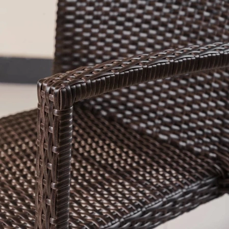 Комплект плетеной мебели Милан со столом 130 см, цвет: мокко