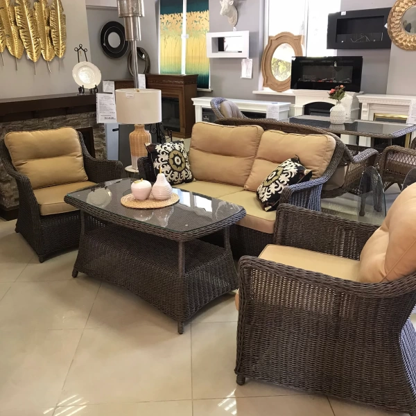 Комплект плетеной мебели Корфу лаунж с двухместным диваном