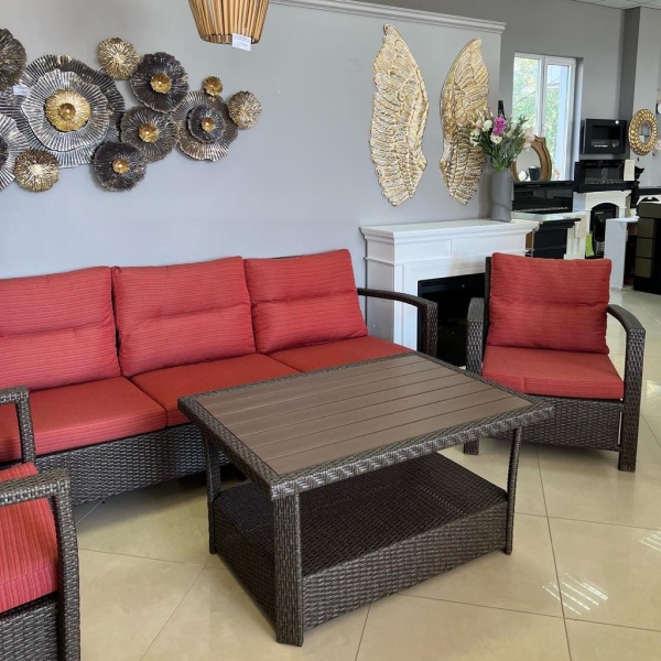 Комплект плетеной мебели ВЕНЕЦИЯ (комплектация: 3х-местный диван, 2 кресла, стол)