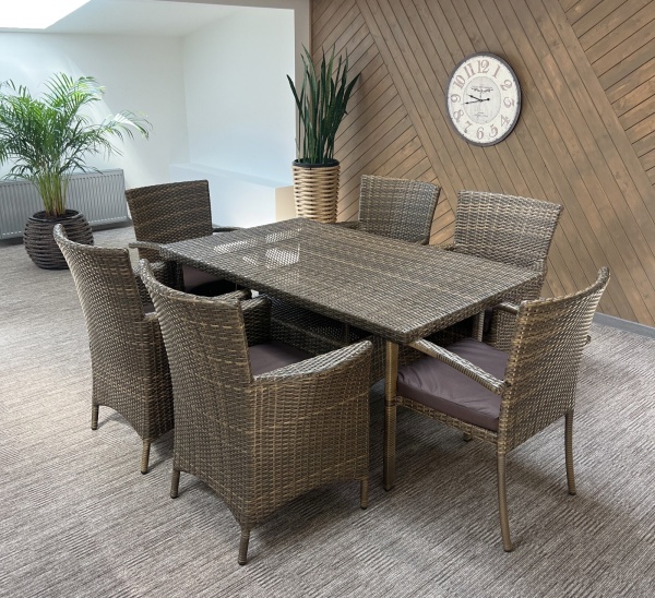 Композиция Флоренция/Милан (стол 160 см, кресла Милан 2 шт. и Флоренция 4 шт)