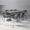 Комплект плетеной мебели Dagni ( стол 180 см + 8 кресел) серый