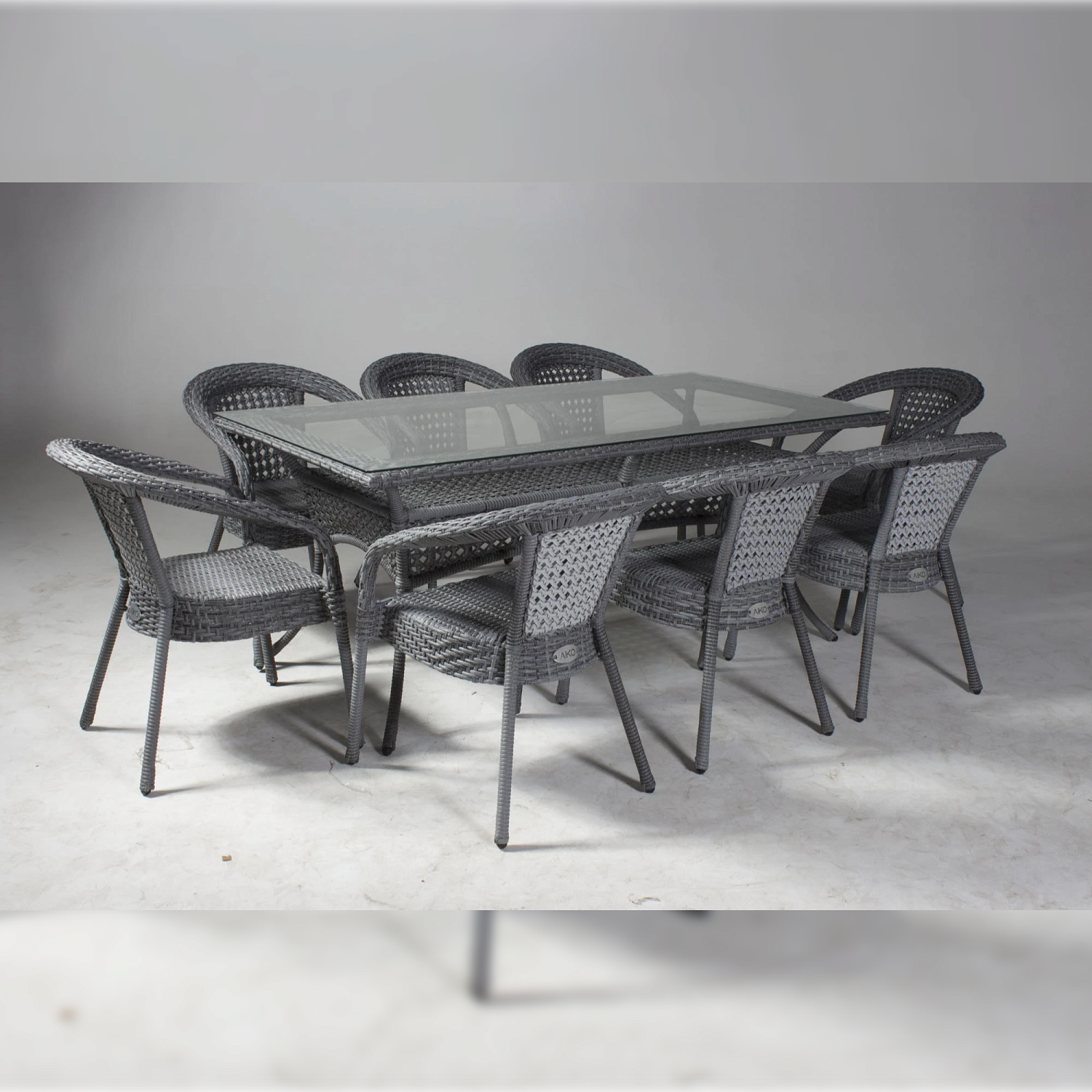 Комплект плетеной мебели Dagni ( стол 180 см + 8 кресел)