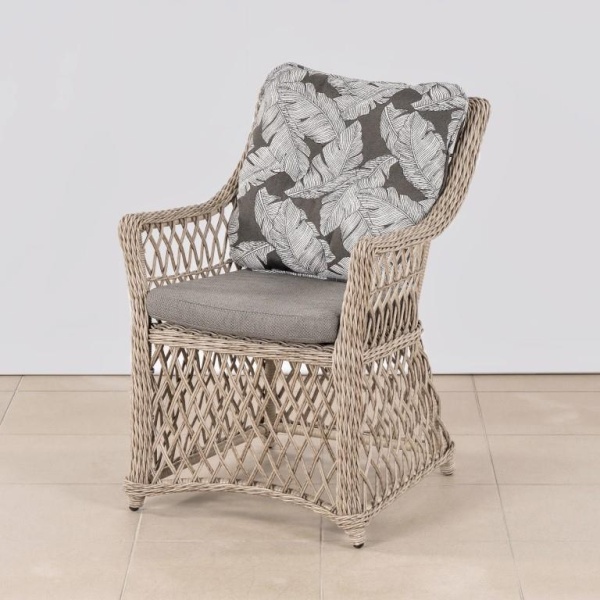 Комплект плетеной мебели СИЦИЛИЯ-обеденный (стол 220 см, 2х-местный диван, 4 кресла с олефиновыми подушками)