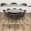 Комплект плетеной мебели Dagni на 8 персон со столом 160 см без подушек шок
