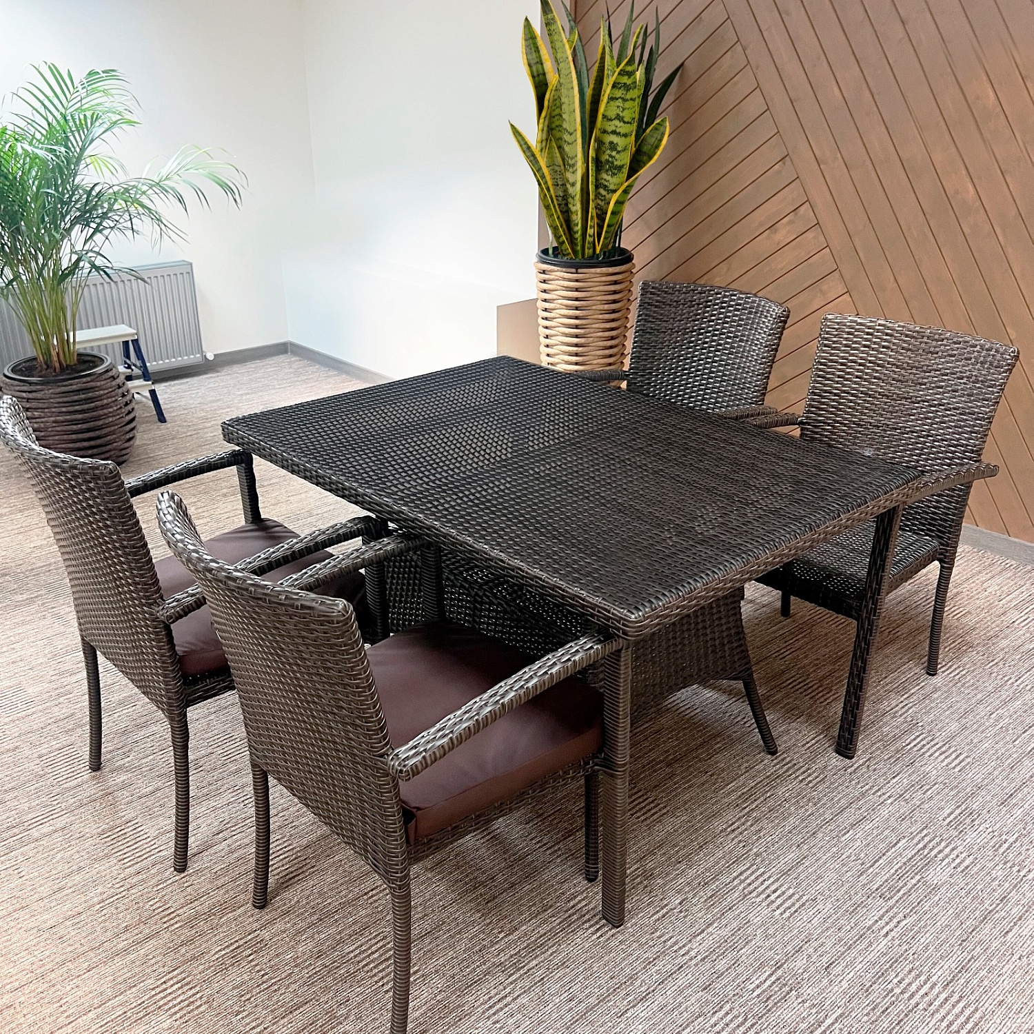 Комплект плетеной мебели Милан со столом 130 см