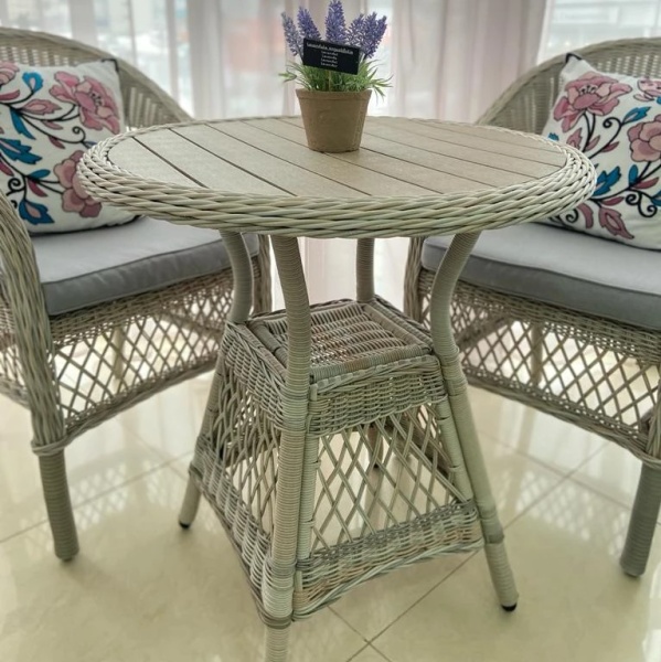 Комплект мебели California (стол+2кресла) серая 