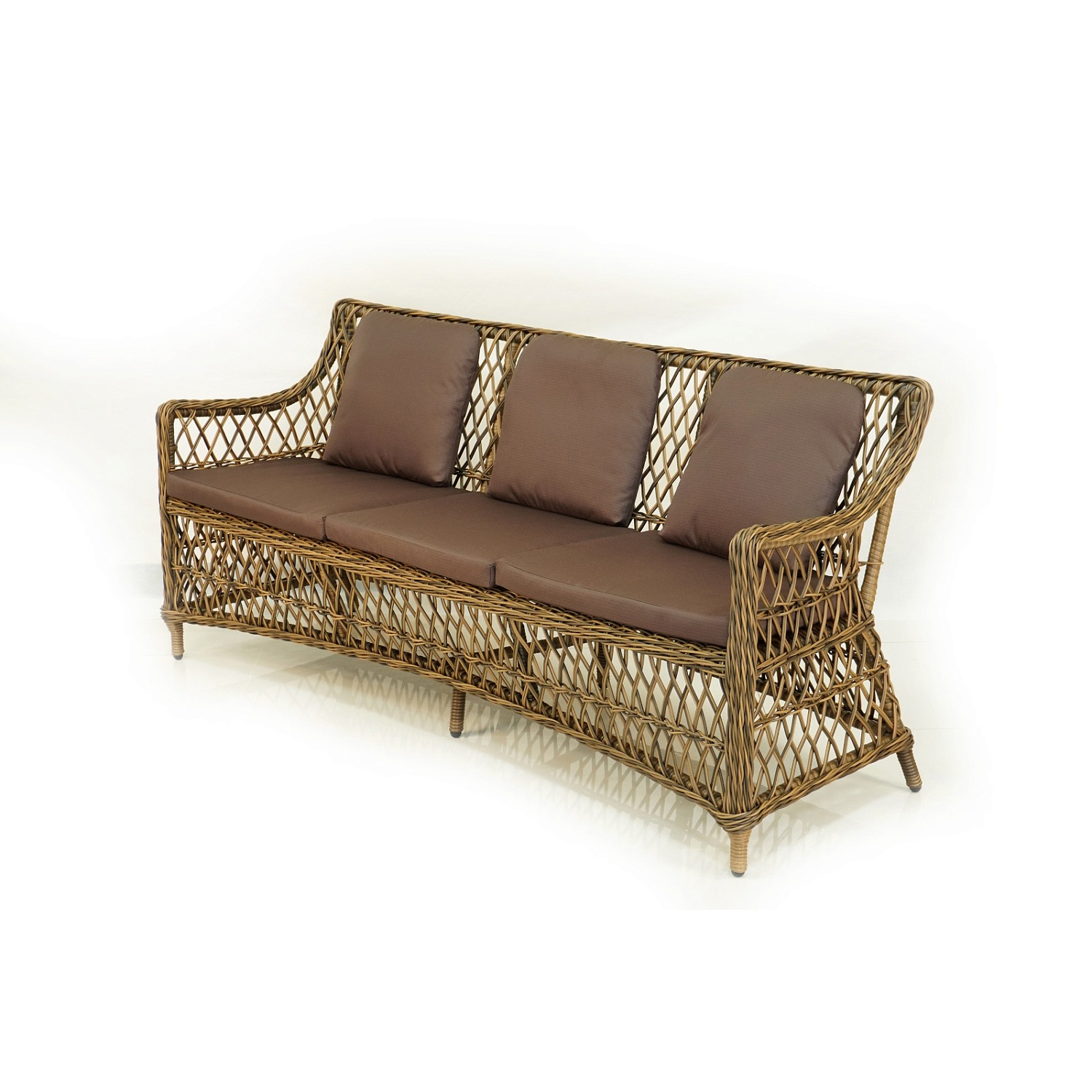 Плетеная Софа Марсель 3х-местная (плетение ромб)