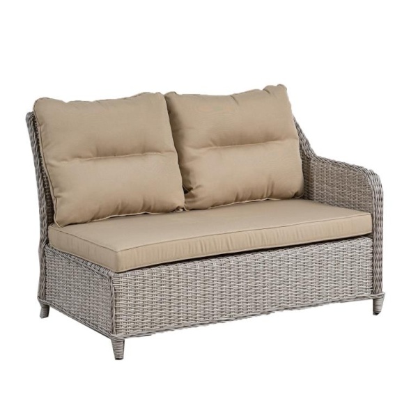 Диван плетеный левый РИО-ГРАНДЕ с подушками жгут 9677