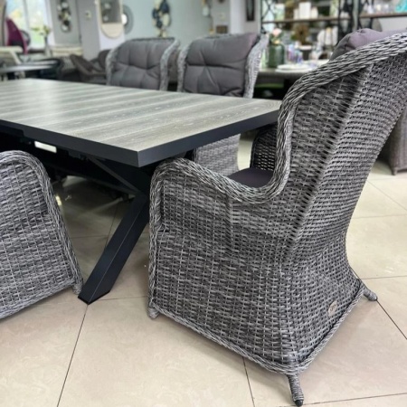 Комплект Валенсия с НЕраздвижным столом из керамогранита