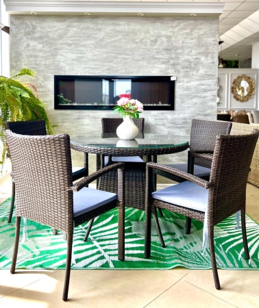 Комплект плетеной мебели Милан c круглым столом 100 см