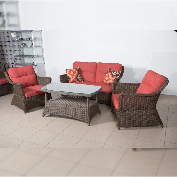 Комплект плетеной мебели Корфу лаунж с двухместным диваном