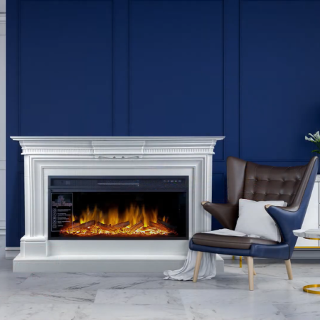 Каминокомплект Chelsea - Белый (Ширина 1350 мм) с очагом Vision 42