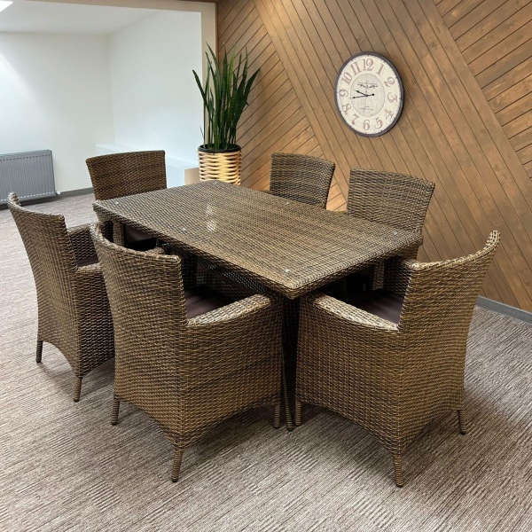 Композиция плетеной мебели Милан/Флоренция (стол 160 см + 6 кресел)