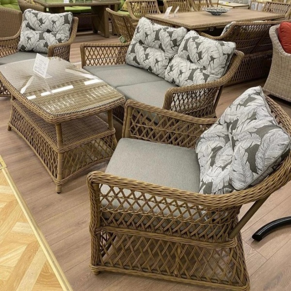 Комплект мебели Сицилия лаунж с 2х-местным диваном арт. 31614 с подушками олефин