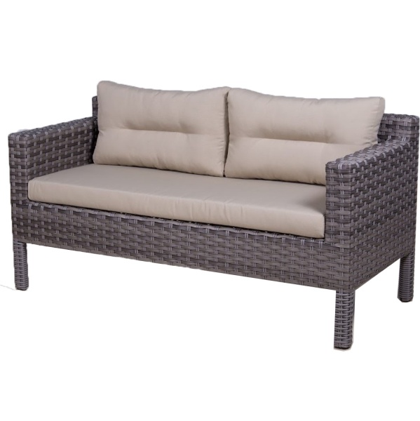 ПЛЕТЕНАЯ СОФА РОДОС С ПОДУШКАМИ жгут 7262/7425