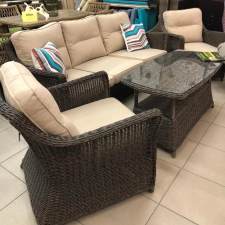 Комплект плетеной мебели Корфу лаунж с трехместным диваном