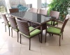 Комплект плетеной мебели Милан (стол 190 см + 8 стульев) дуб