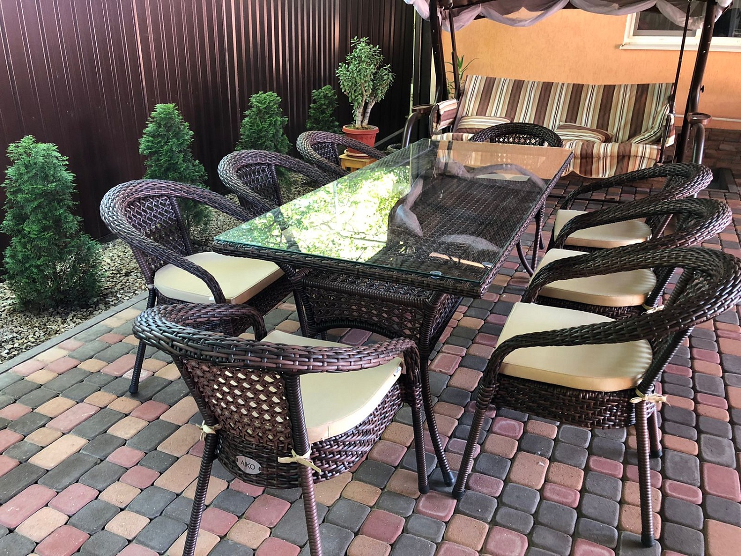 Комплект Дагни на 8 персон со столом 200 см в цвете шоколад у Рузанны из Кисловодска