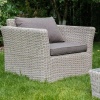 Комплект из искусственного ротанга Скарлетт с 3х-местным диваном серый