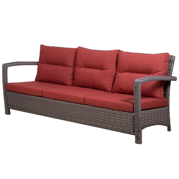 ПЛЕТЕНЫЙ ДИВАН 3-Х МЕСТНЫЙ ВЕНЕЦИЯ С ПОДУШКАМИ жгут 7262/7425