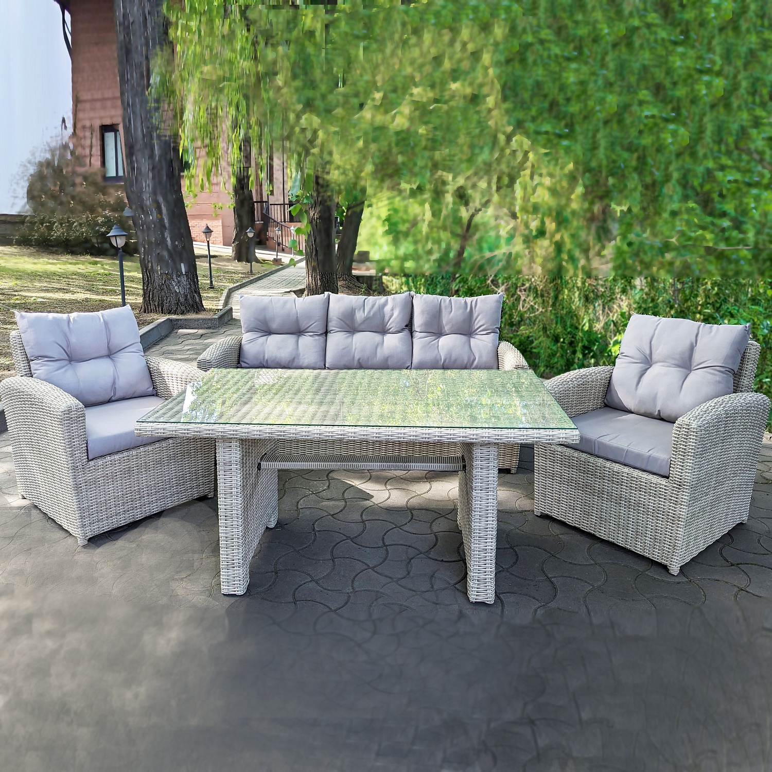 Комплект мебели Фиджи (Стол+3х местный диван+кресла 2шт)