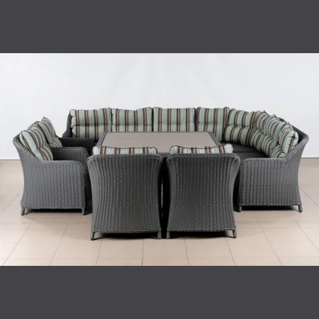 Комплект плетеной мебели РИО-ГРАНДЕ (комплектация: угл. диван, стол 145 см, 4 кресла)