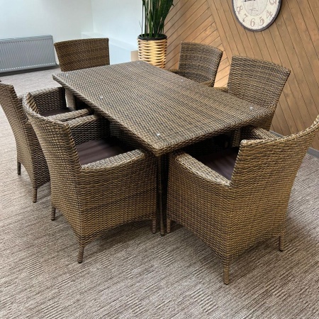 Композиция плетеной мебели Милан/Флоренция (стол 160 см + 6 кресел)