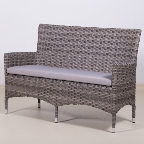 ПЛЕТЕНАЯ ЛАВКА 2-Х МЕСТНАЯ КИПР С ПОДУШКОЙ жгут 7262/7425