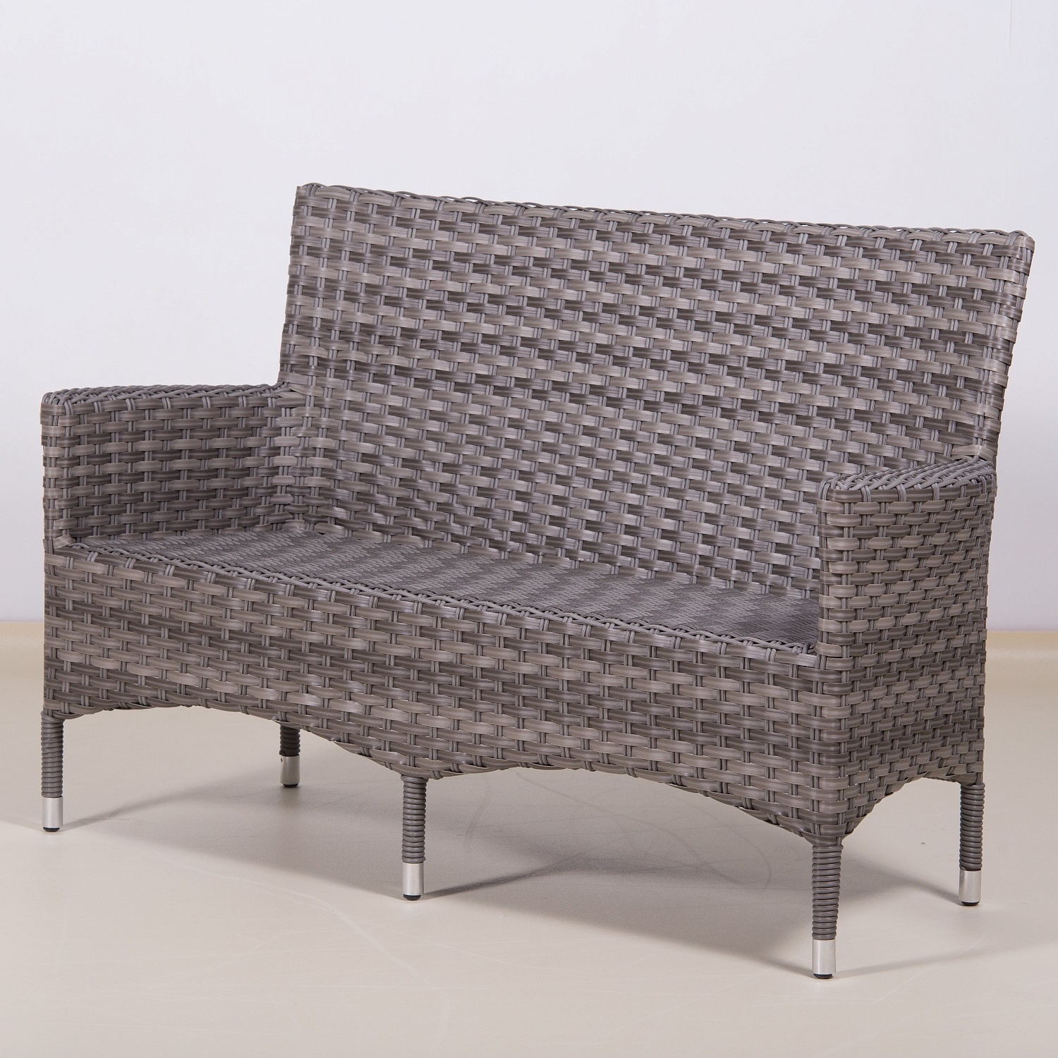 ПЛЕТЕНАЯ ЛАВКА 2-Х МЕСТНАЯ КИПР С ПОДУШКОЙ