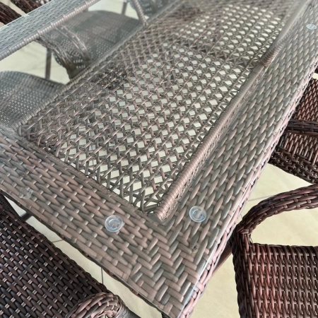 Комплект плетеной мебели Dagni (стол 120 см + 4 кресла)